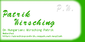 patrik wirsching business card